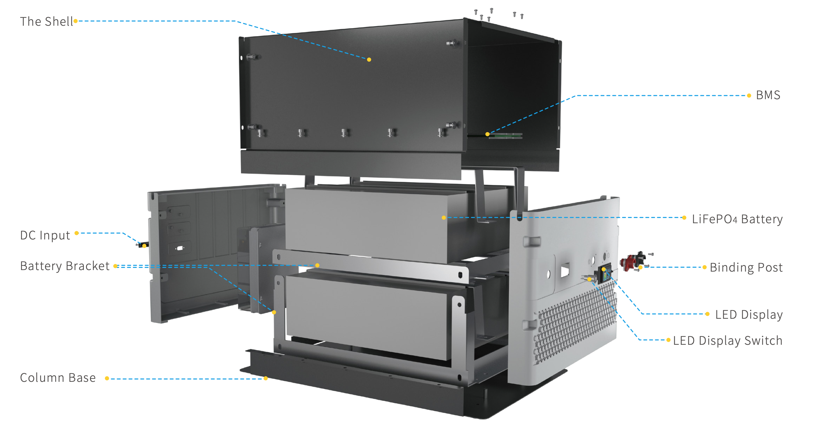 photo of BLUE CARBON LITHIUM BATTERY 15KWH 48V BCT-UU4830 FLAT