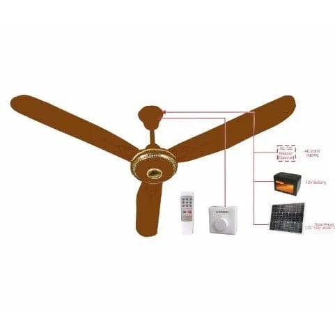 DURAVOLT 56 INCH CEILING FAN BROWN AC/DC 