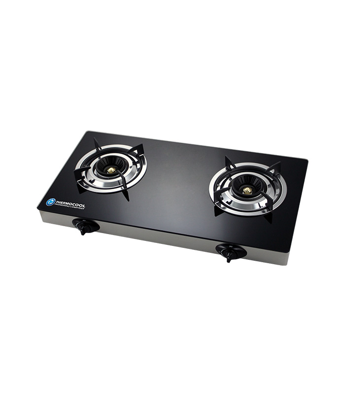 HAIER THERMOCOOL 2 BURNER TABLE TOP GAS COOKER GLASS