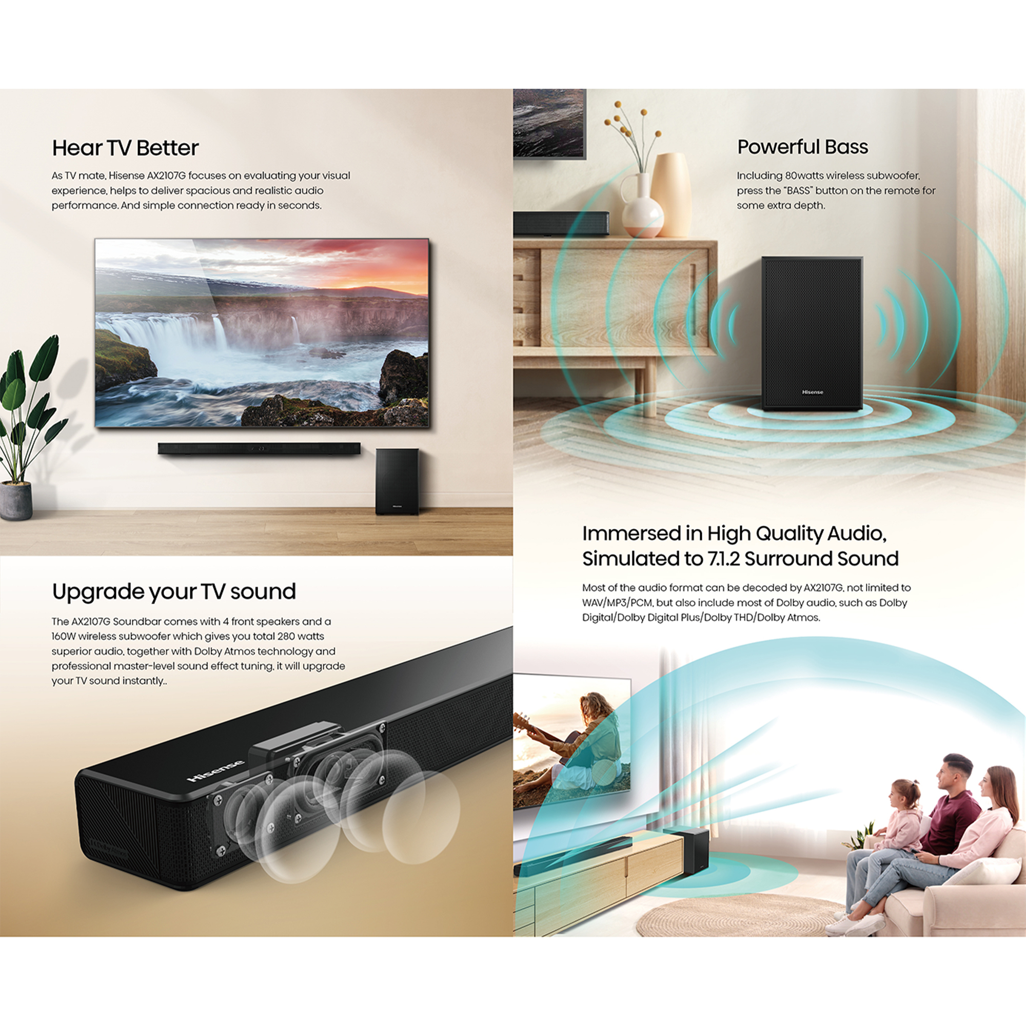 photo of HISENSE SOUND BAR AX2107G 300W 