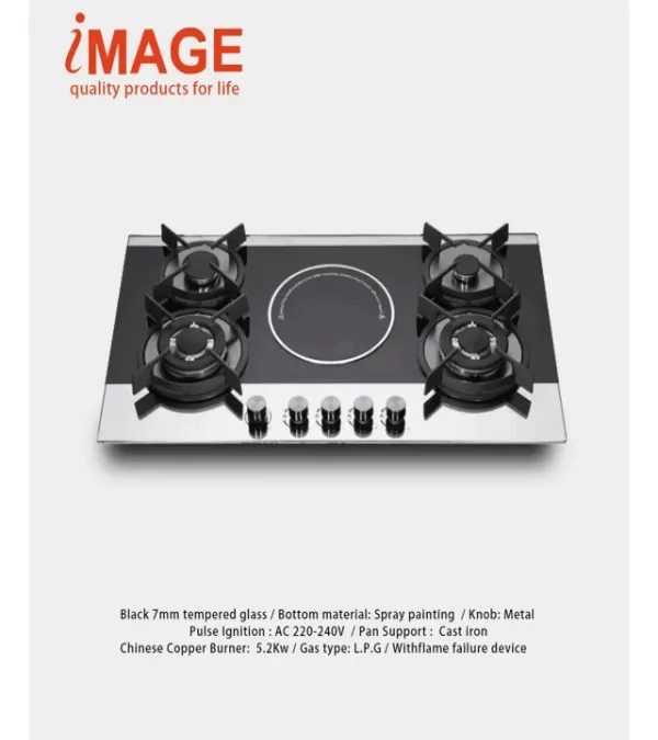 IMAGE BUILT IN GAS AND ELECTRIC HOB IM-90-G5