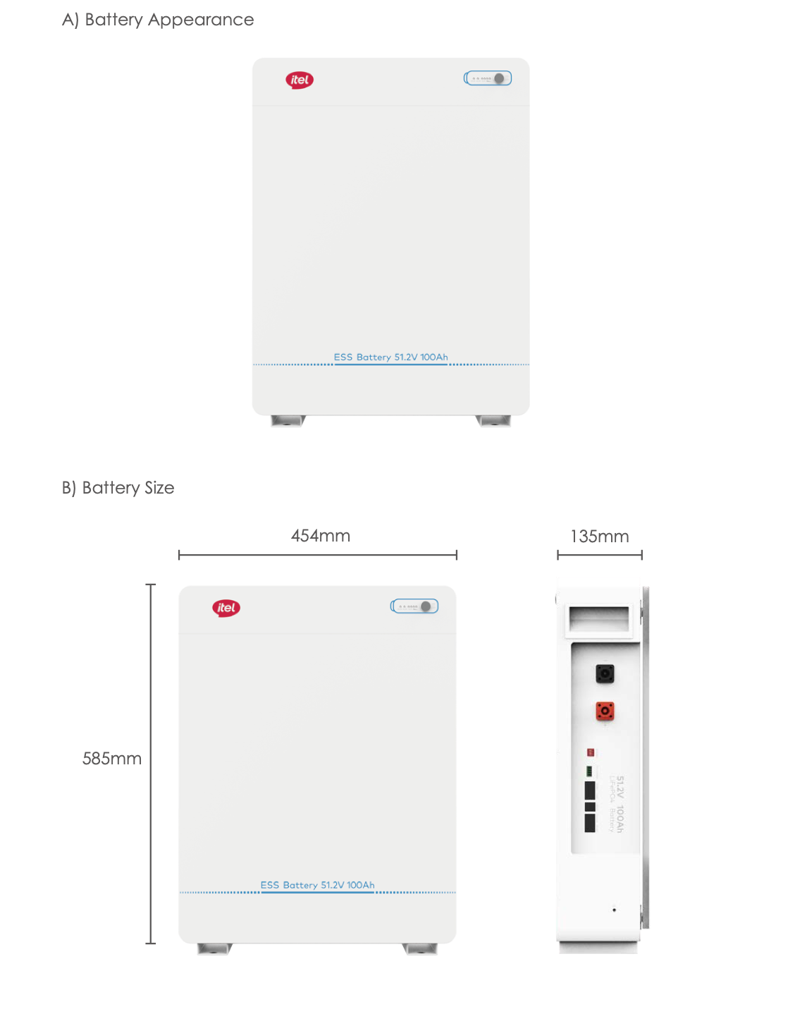 photo of ITEL LITHIUM BATTERY PACK 5KW IPW-51100