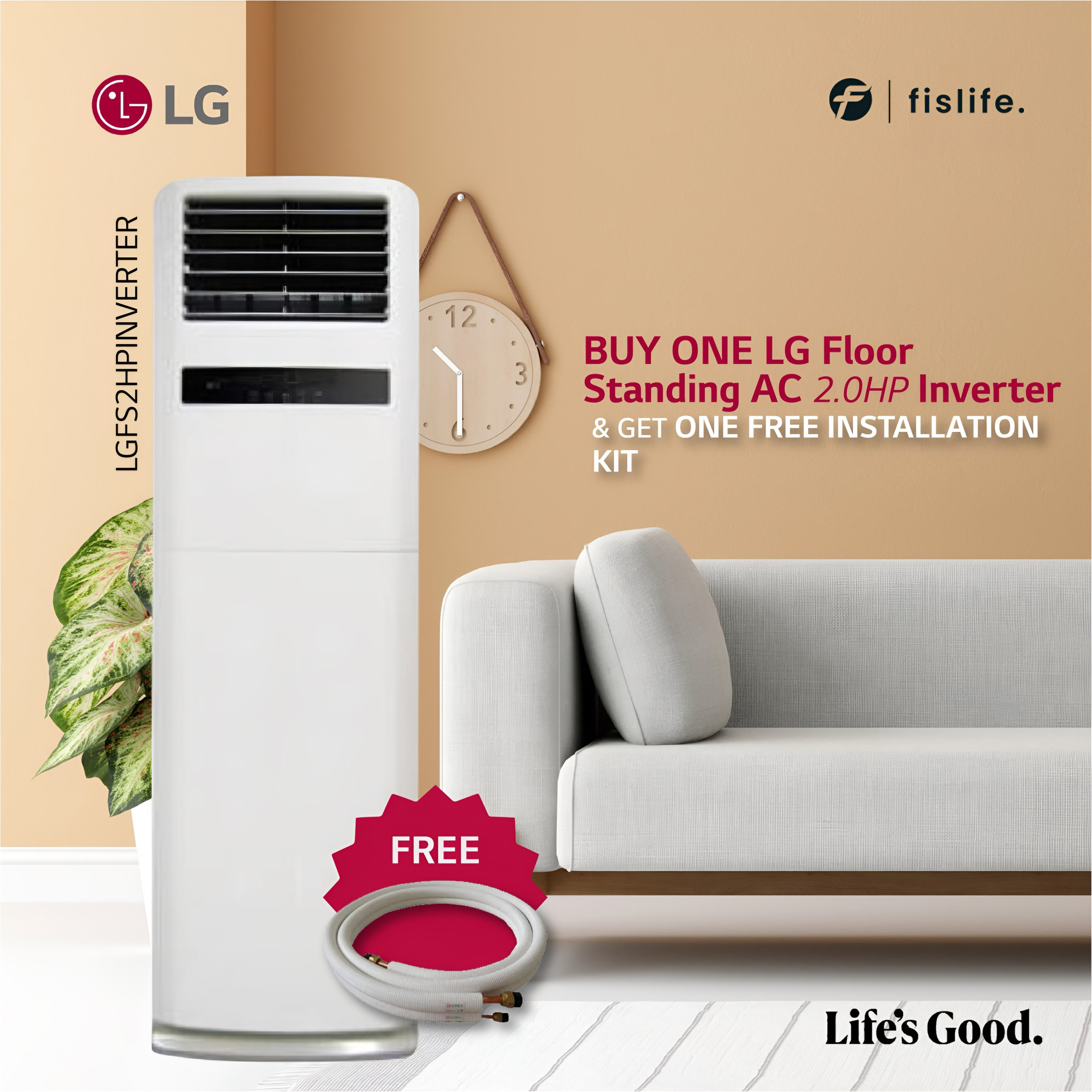 LG FLOOR STANDING AC 2HP INVERTER (APNQ18GS1K1)