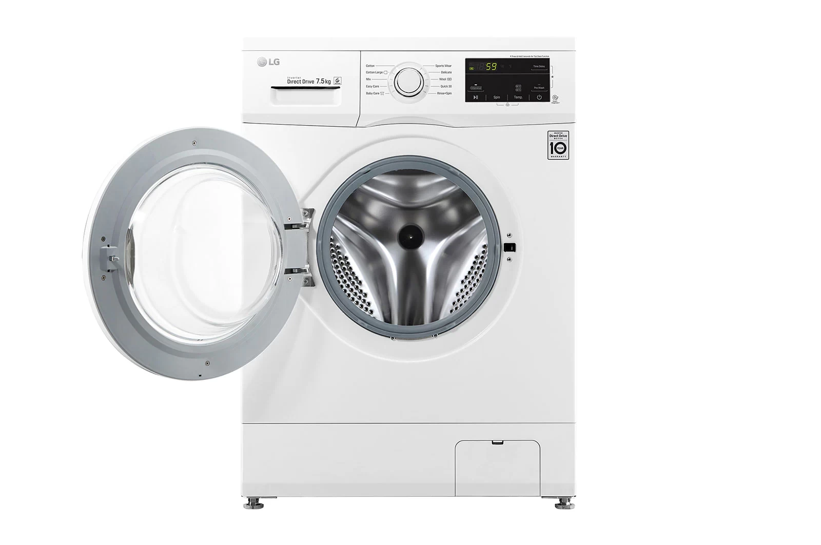 photo of 7.5KG LG FRONT LOADER WASHING MACHINE LGWM2J3QNDPO