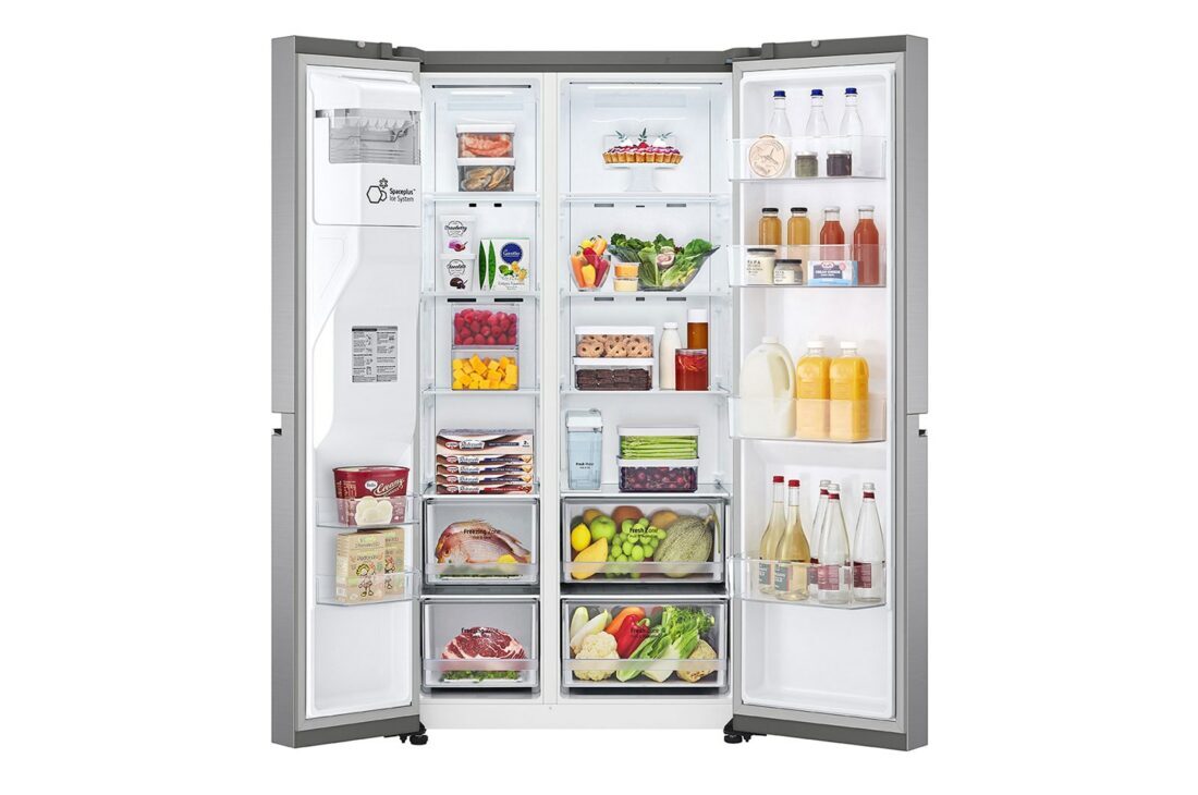 photo of LG SIDE BY SIDE REFRIGERATOR 674L WITH AUTOMATIC ICE MAKER & WATER DISPENSER 