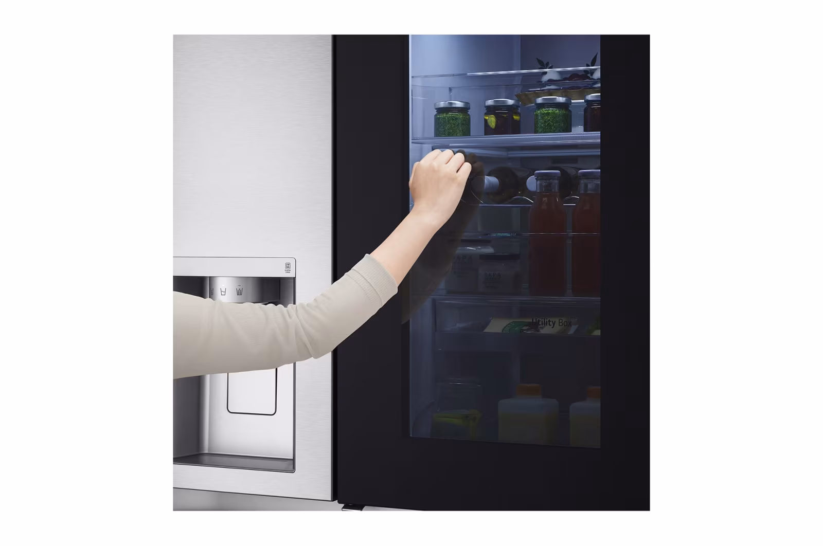 photo of LG SIDE BY SIDE REFRIGERATOR 674L INSTA VIEW DOOR-IN-DOOR GC-X257CSEW
