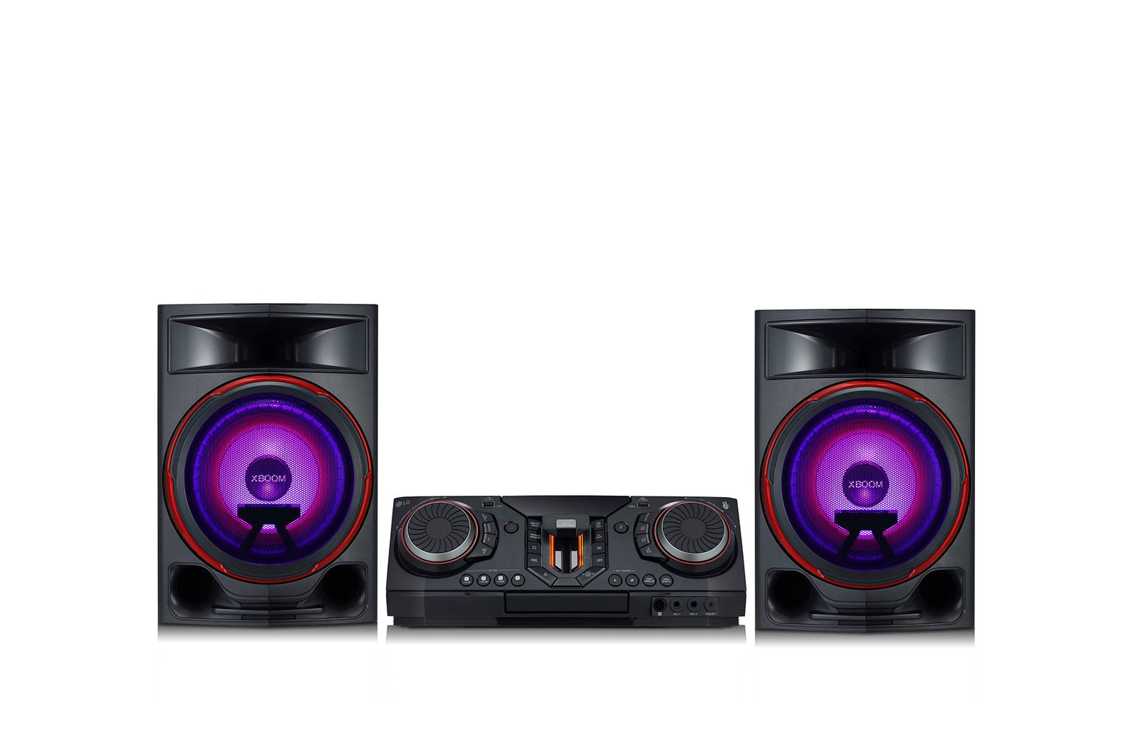 LG X BOOM WITH TWO SPEAKERS AND  MULTI COLOURS LIGHTING BASS BLAST 2350W 