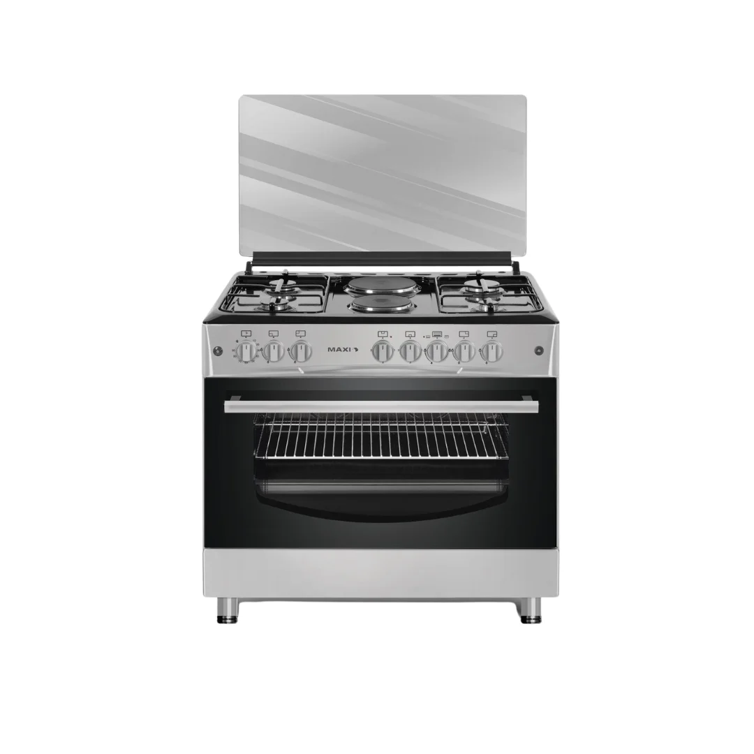 MAXI STANDING 60X90 GAS COOKER 4B+2P INOX