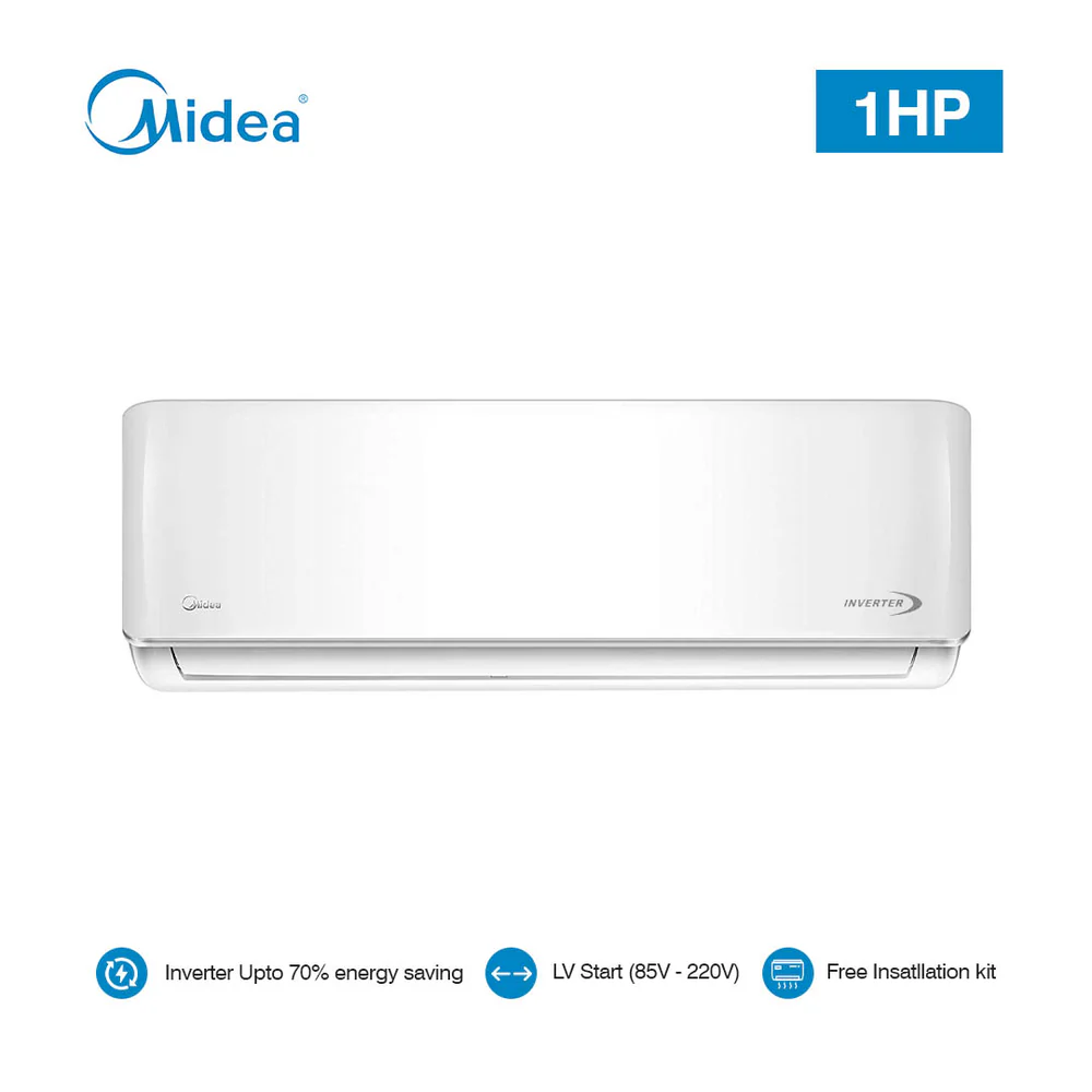 MIDEA INVERTER 1HP AC UNICOOL WITH KIT [MSAF24A-09CRDNI-9000BTU]