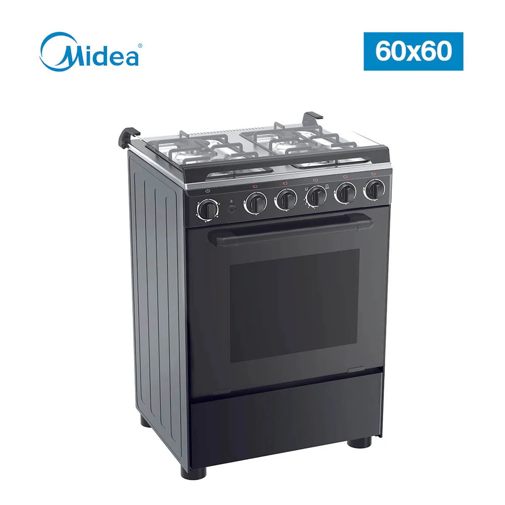 MIDEA STANDING GAS COOKER 60/60 4 BUNNER + GAS OVEN 