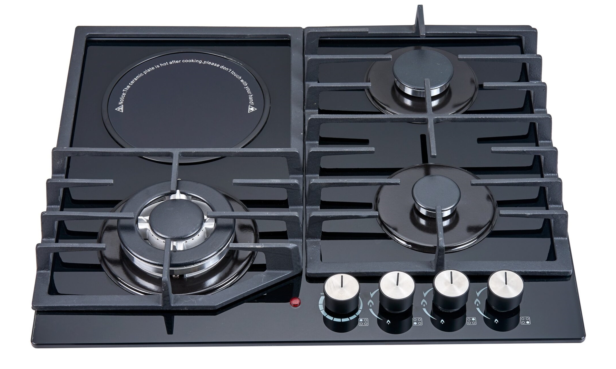 POLYSTAR BUILT IN TABLE TOP 3 BURNER + 1 ELECTRIC GAS HOB