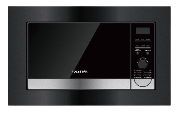 POLYSTAR MICROWAVE OVEN WITH GRILL 25L BLACK PV-BD25BBL