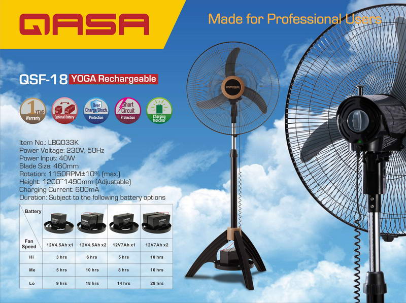 QASA 18 INCHES STANDING FAN QSF-18YOGA