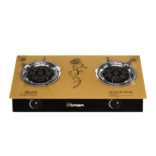 QASA GLASS TOP COOKER (QGC-2BG LOTUS )