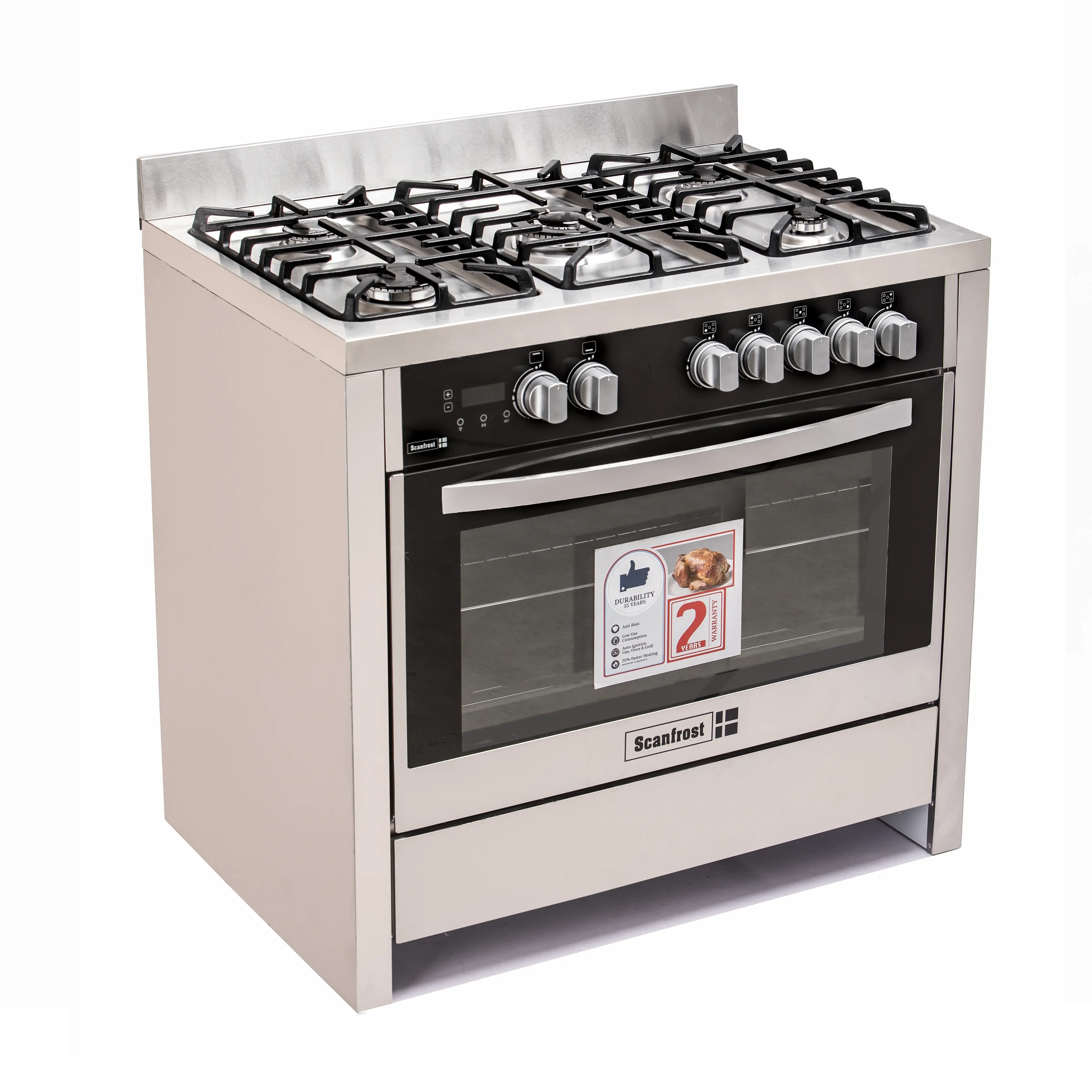 photo of SCANFROST GAS COOKER 60X90 5B STAINLESS STEEL