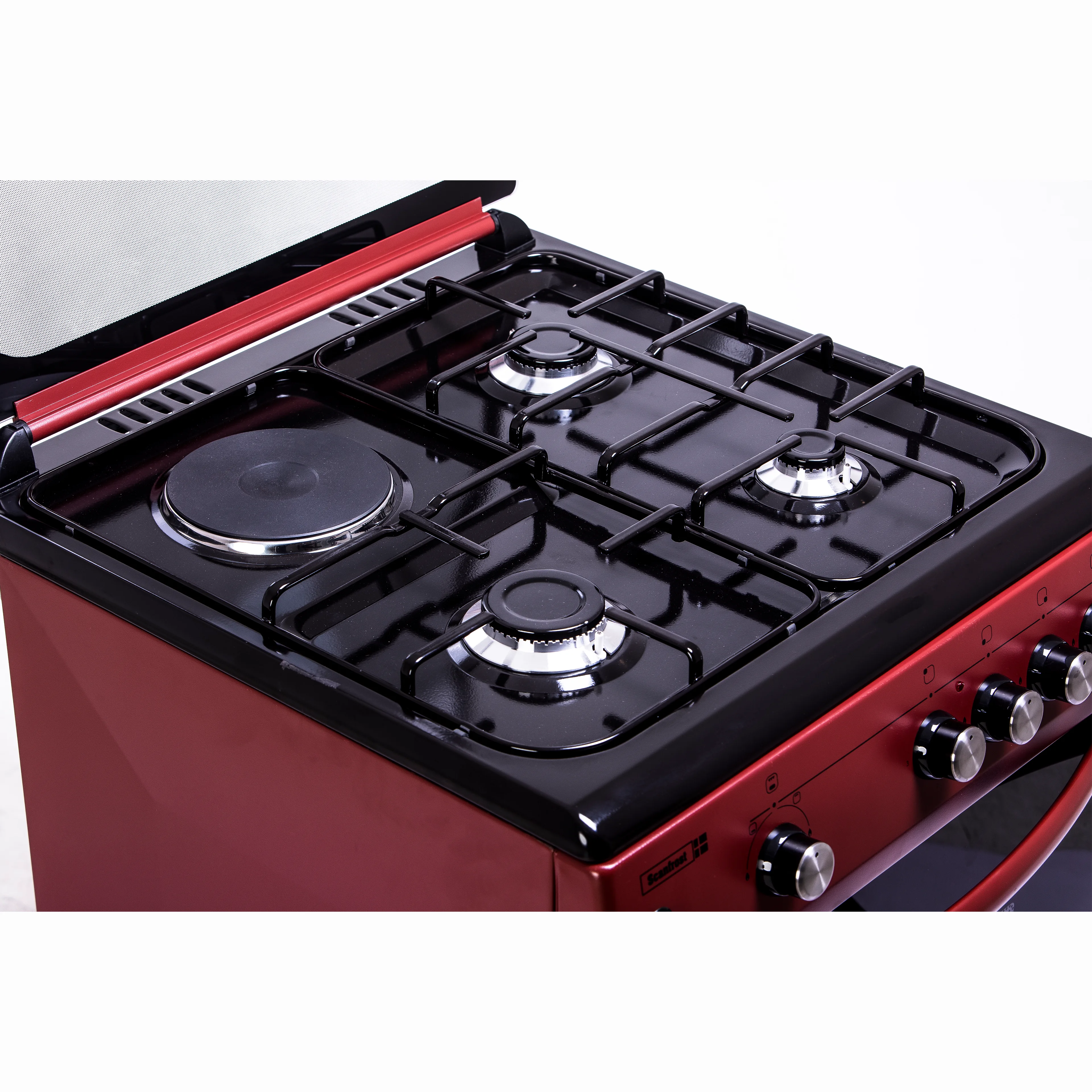 photo of SCANFROST GAS COOKER 60X60 3+1 RED CK6302R