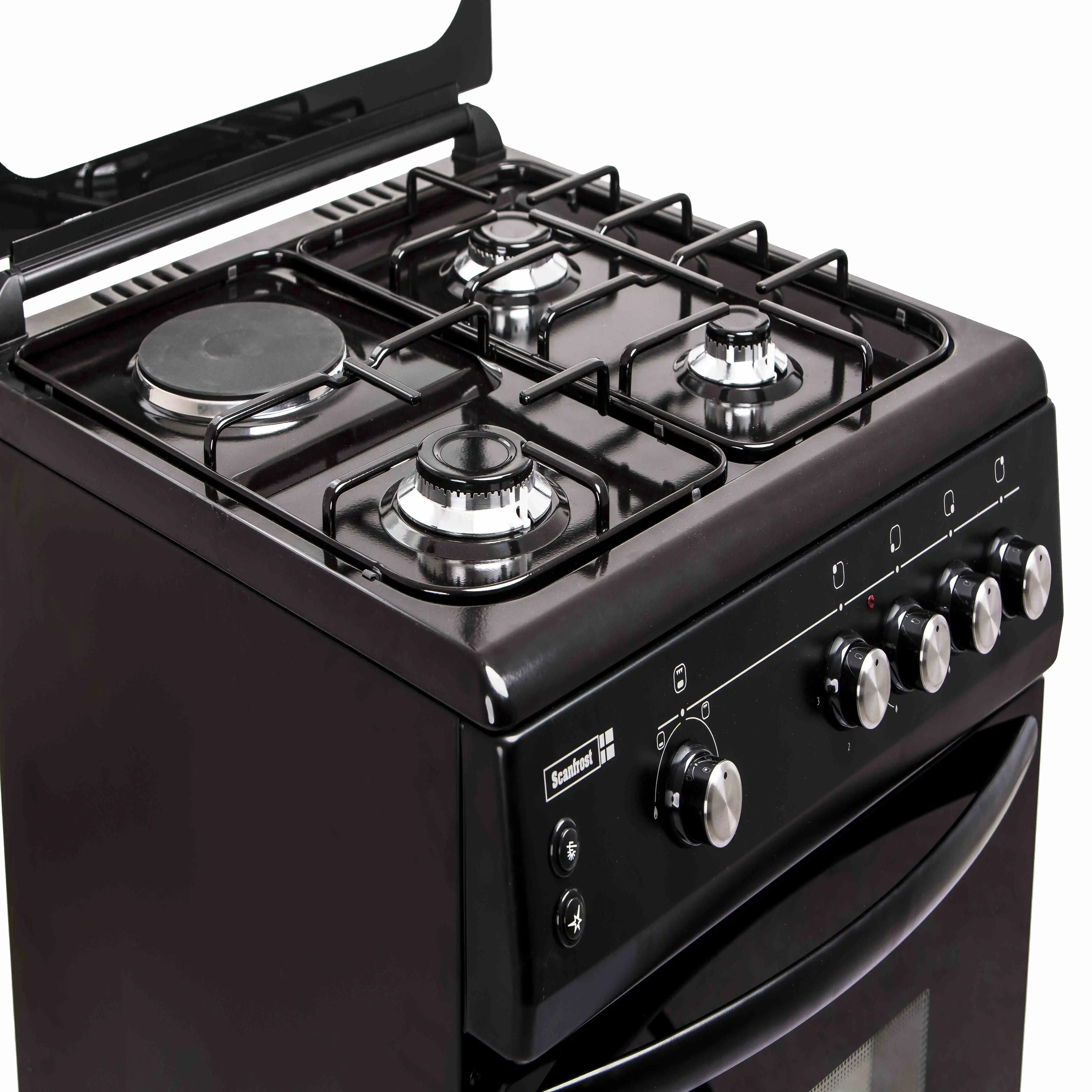 photo of SCANFROST GAS COOKER 60X60 CK6302B 3+1 BLACK